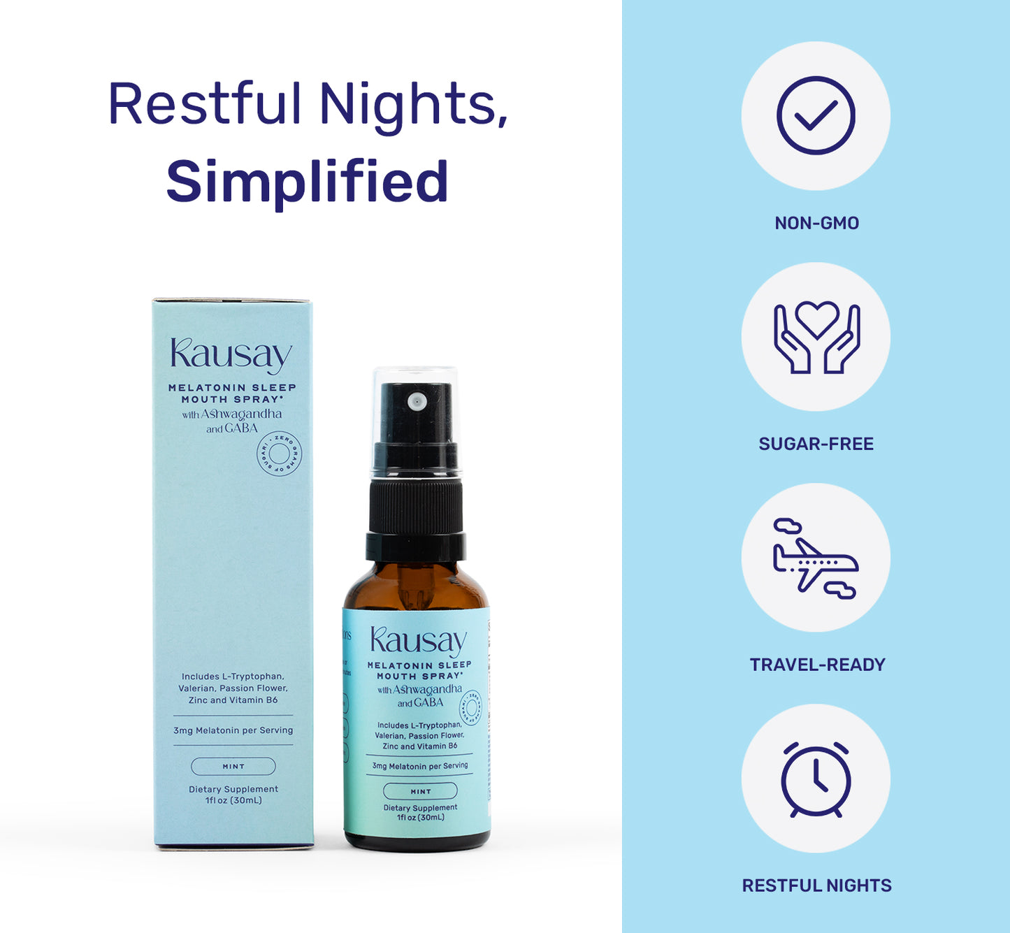 Melatonin Sleep Mouth Spray with Ashwagandha and GABA